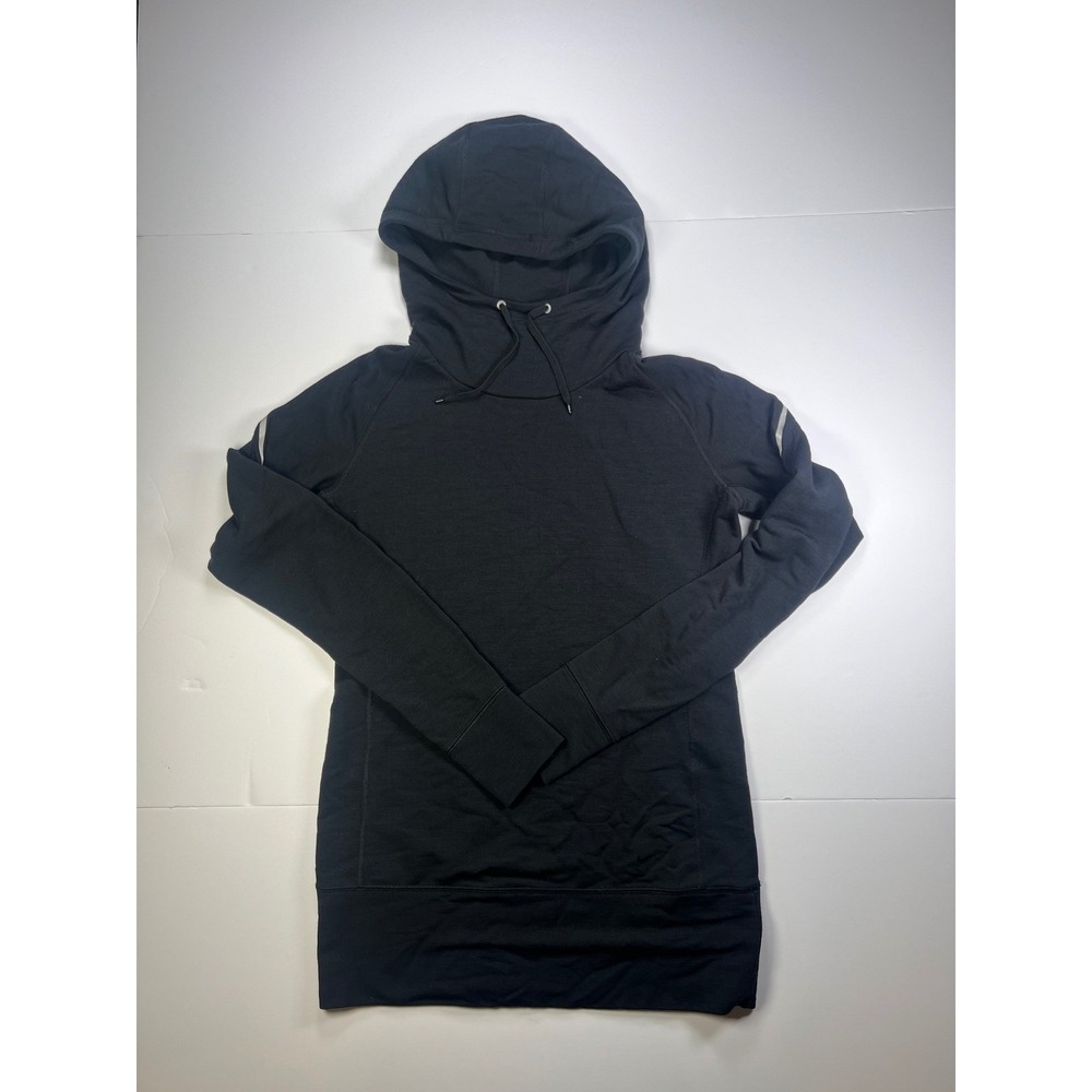 Nike Dri-FIT Running Hoodie Womens Small Black Reflective Cowl Neck Pullover